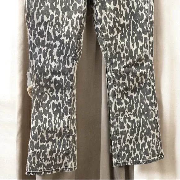 Paige Rosie HW Women’s Poppy Leopard Slim Crop FlareHigh Rise Jeans